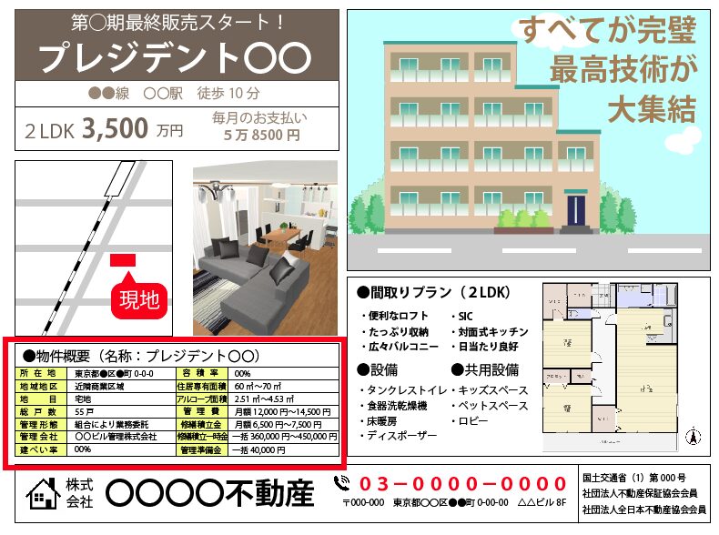 【物件概要】マンション広告の見方・注意点