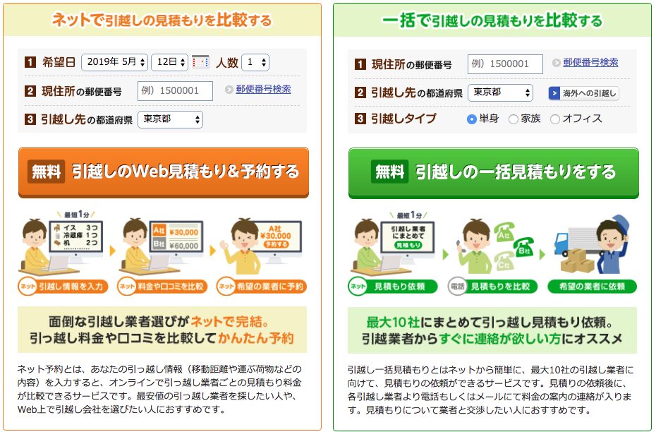 引越し侍のサービス