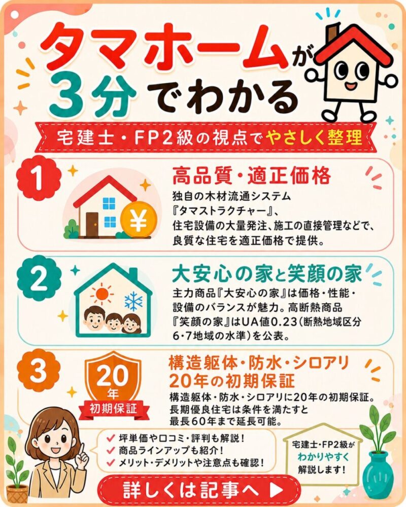 タマホームの特徴まとめ