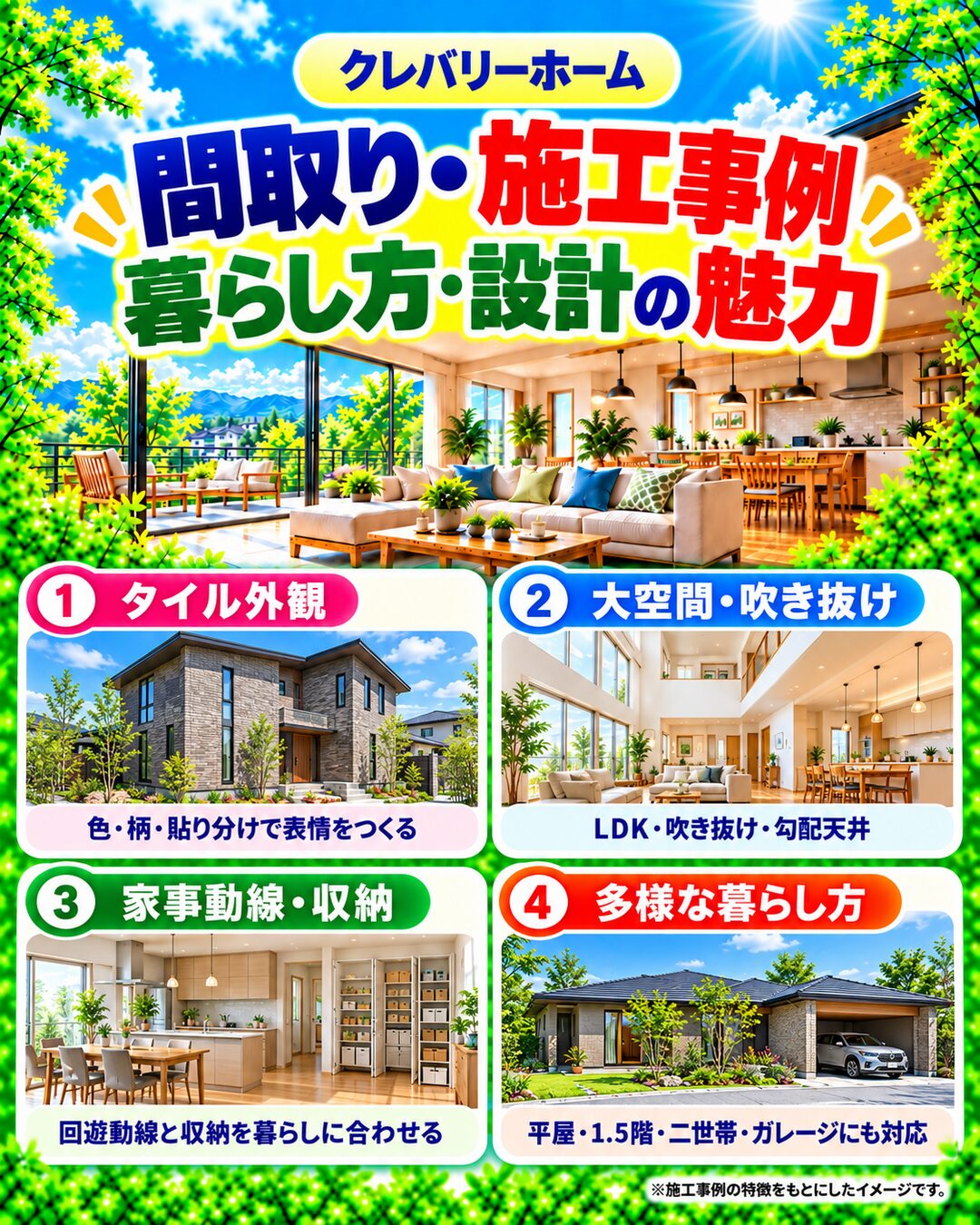 クレバリーホームの間取り・施工事例