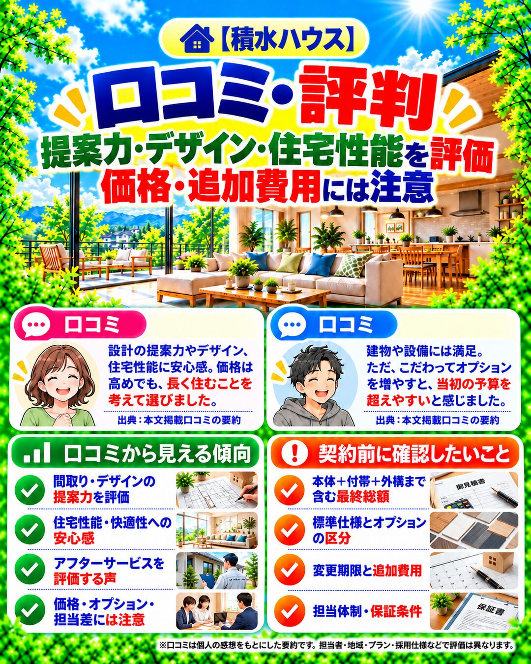 積水ハウスで実際に家を建てた人のリアルな口コミ評判