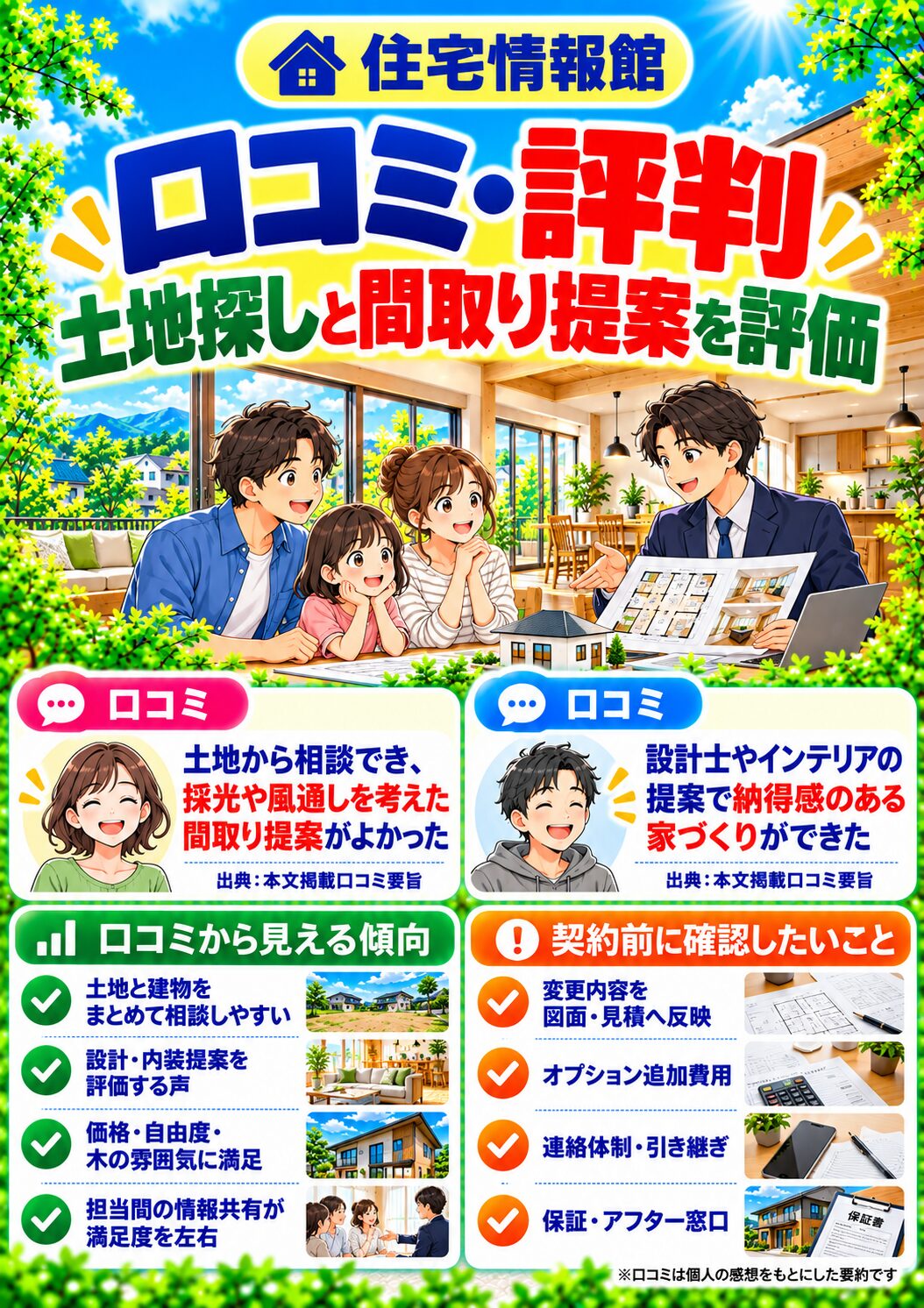 住宅情報館で実際に家を建てた人のリアルな口コミ評判