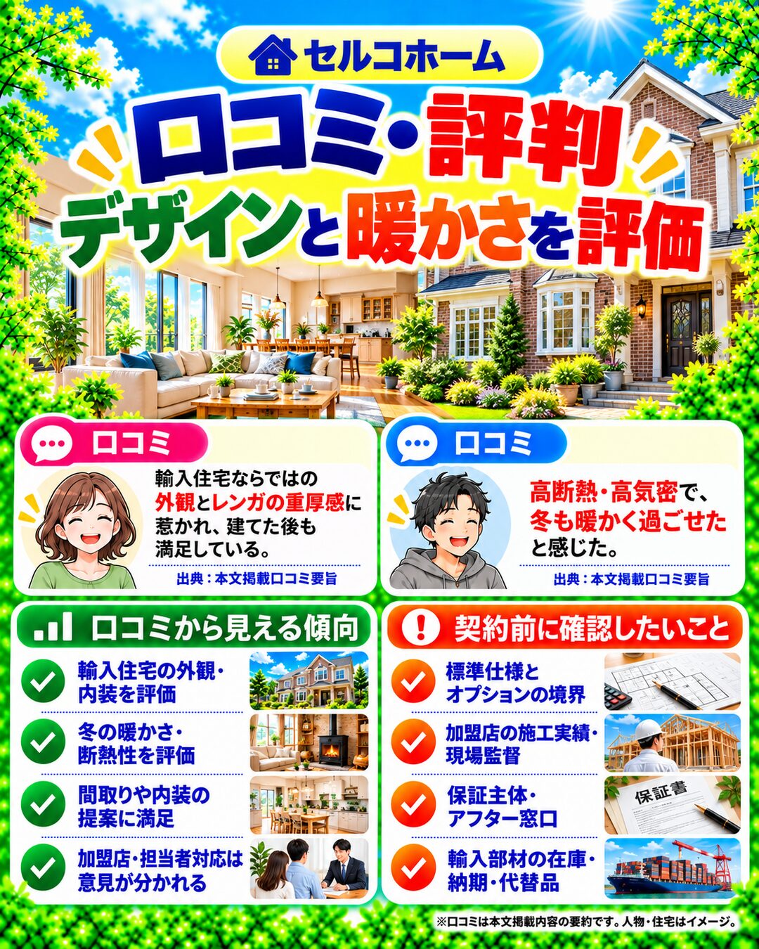 セルコホームで実際に家を建てた人のリアルな口コミ評判