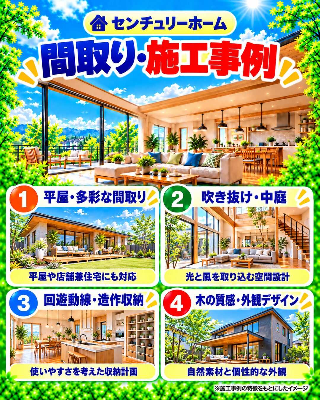 センチュリーホームの間取り・施工事例