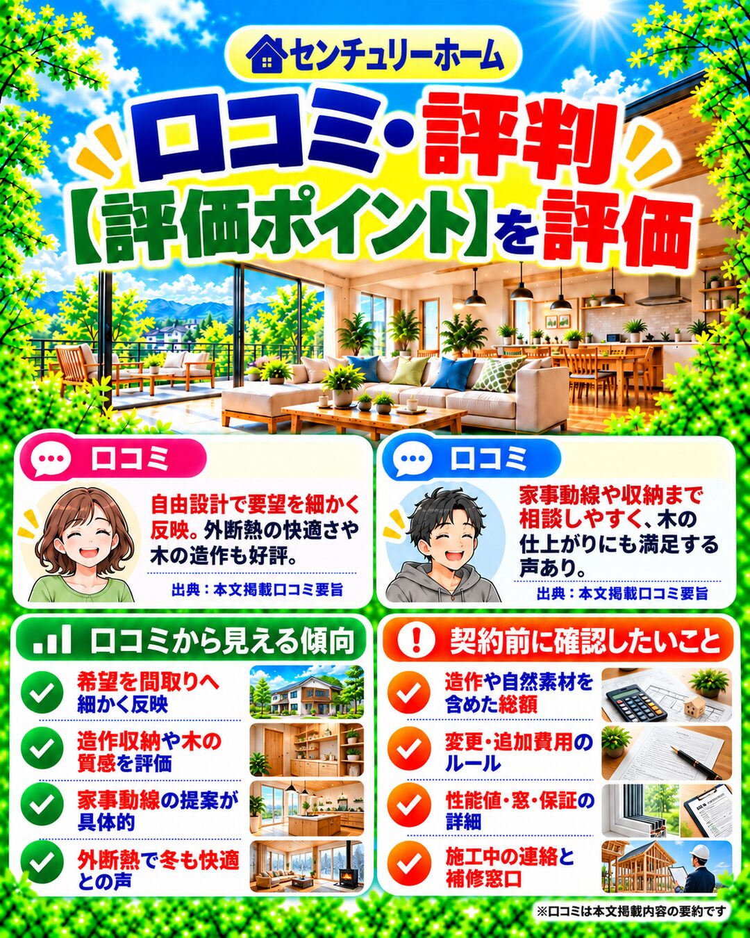 センチュリーホームで実際に家を建てた人のリアルな口コミ評判