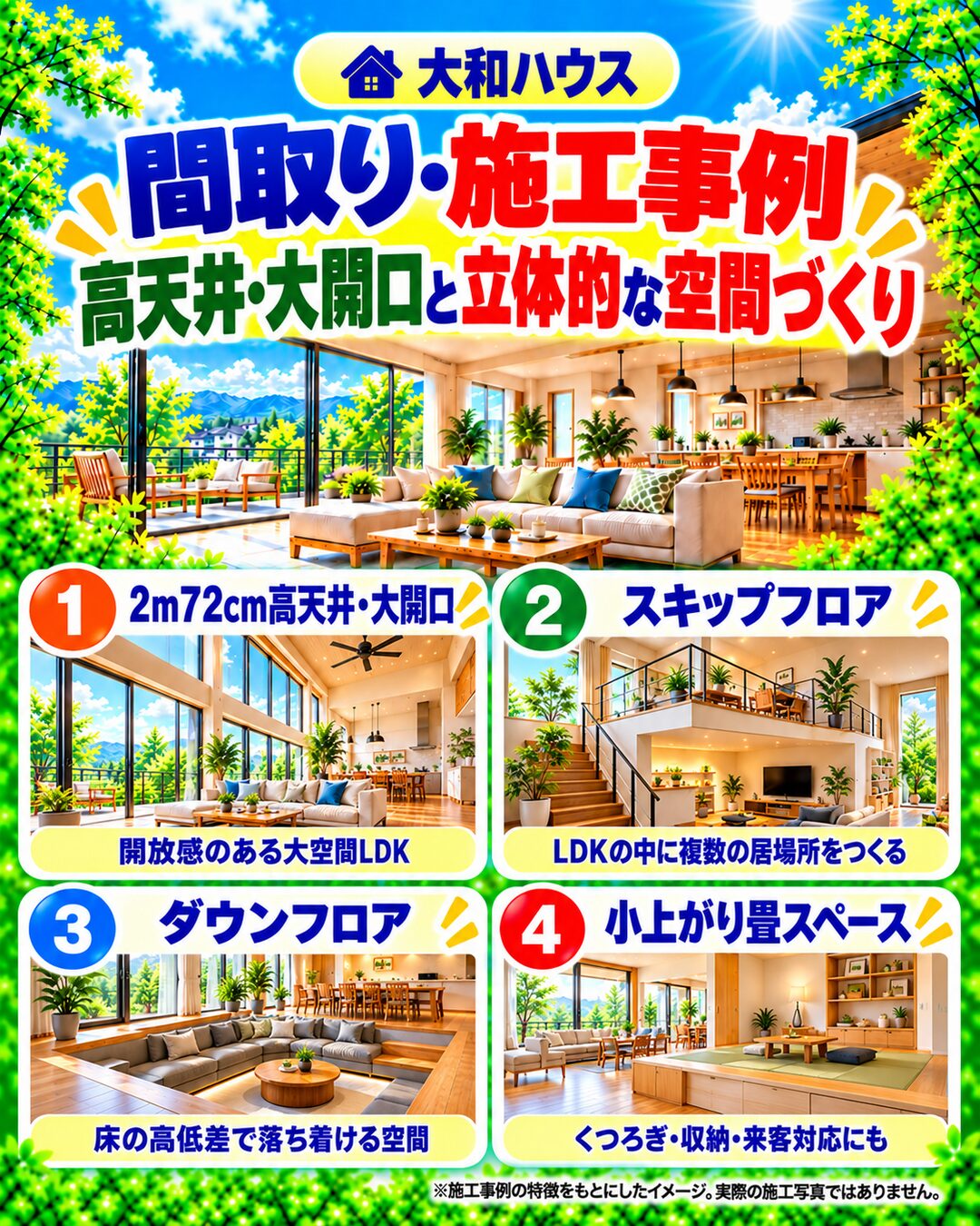 大和ハウスの間取り・施工事例
