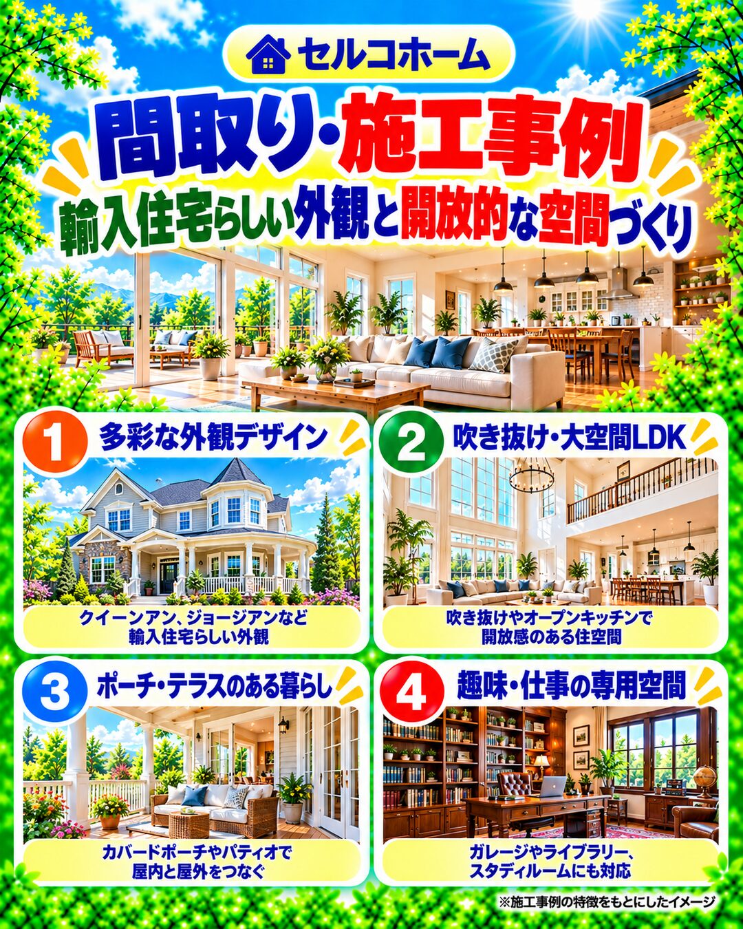 セルコホームの間取り・施工事例