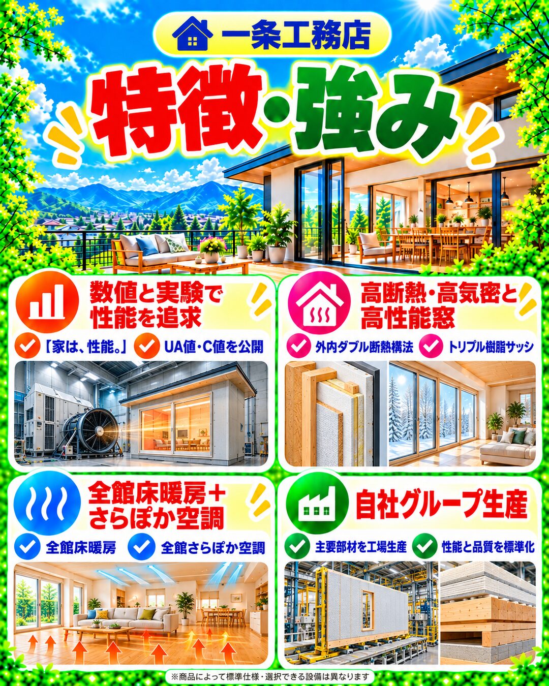 一条工務店の特徴・強み