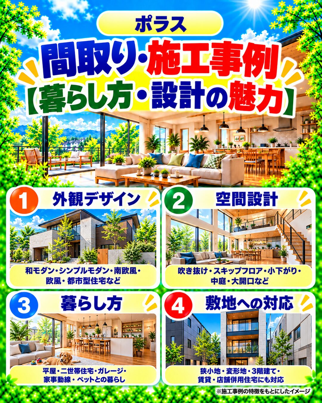ポラスの間取り・施工事例
