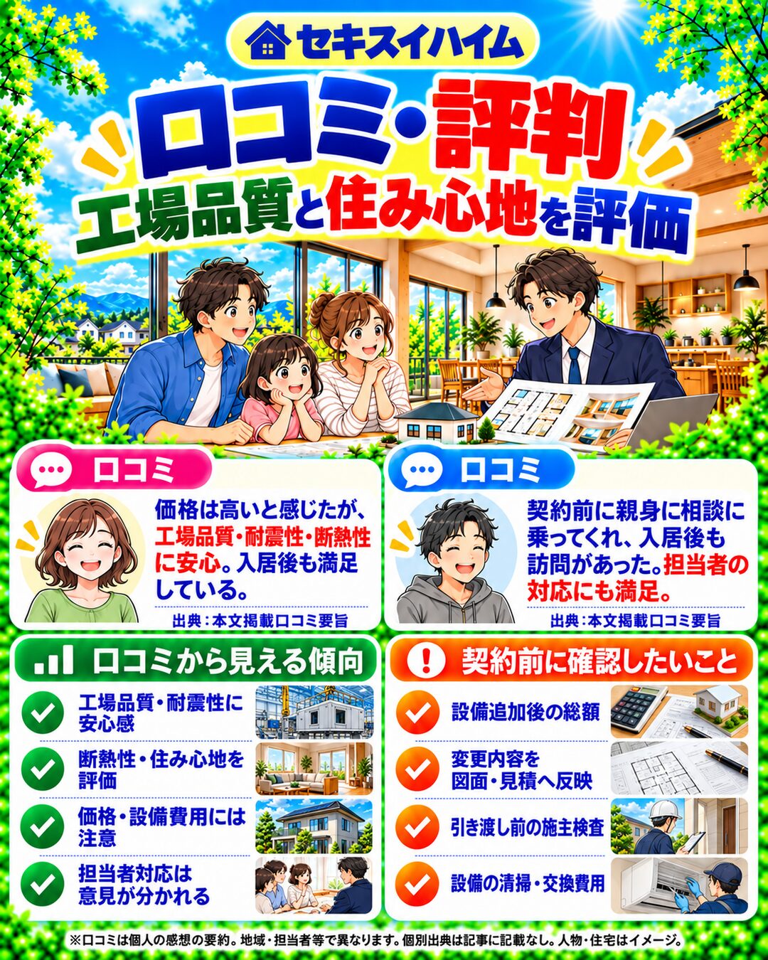 セキスイハイムで実際に家を建てた人のリアルな口コミ評判