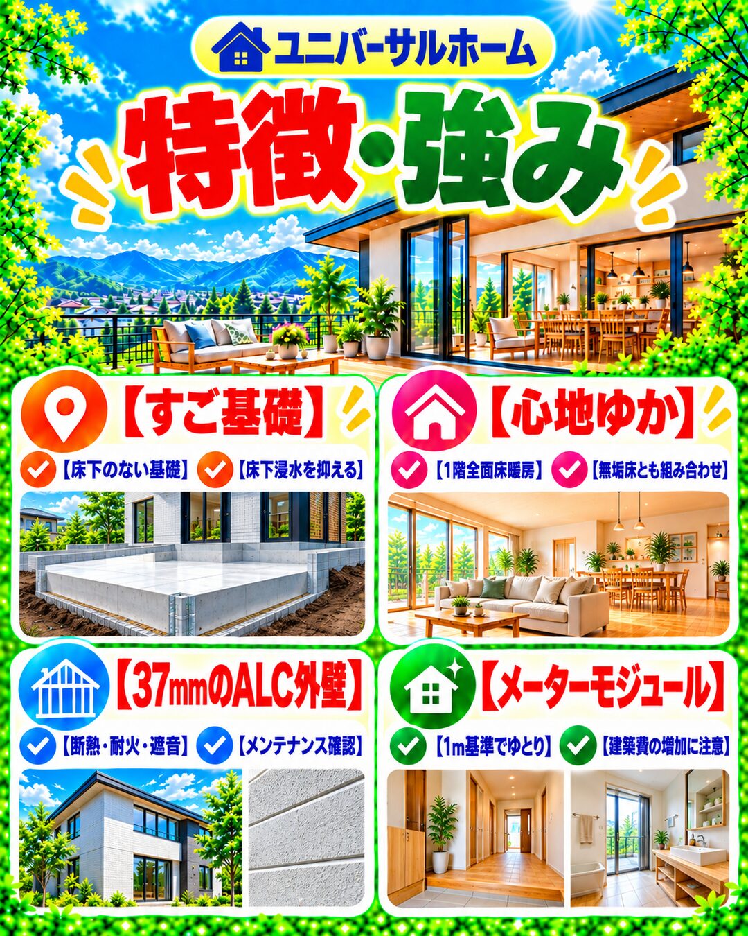 ユニバーサルホームの特徴・強み
