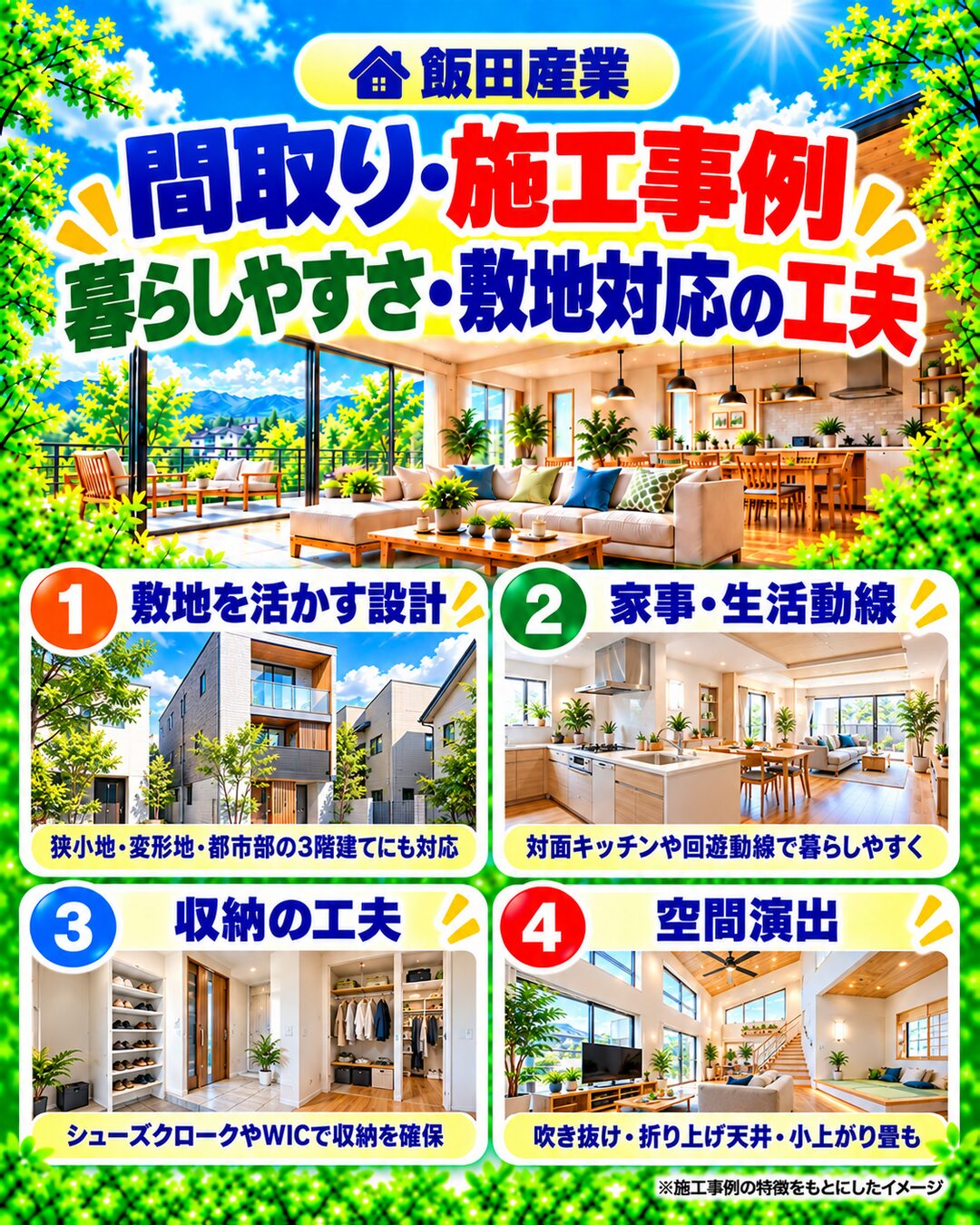 飯田産業の間取り・施工事例
