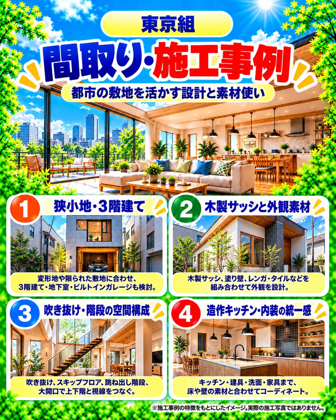 東京組の間取り・施工事例