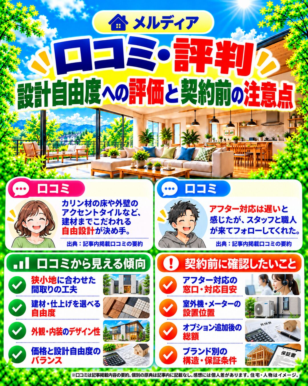 メルディアで実際に家を建てた人のリアルな口コミ評判