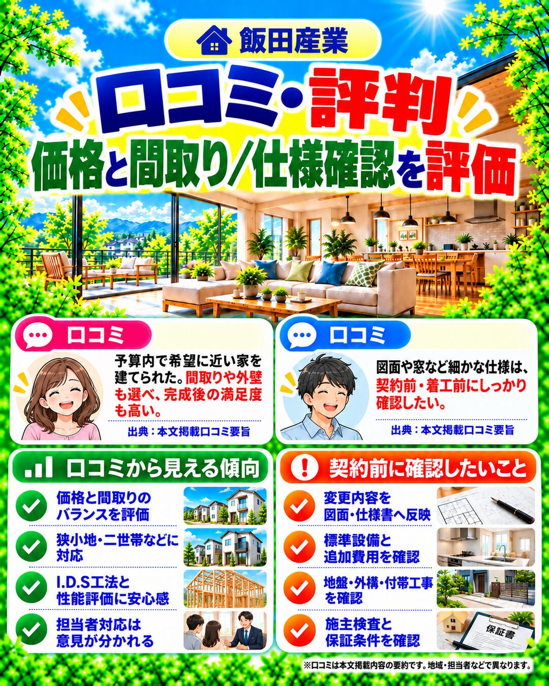 飯田産業で実際に家を建てた人のリアルな口コミ評判