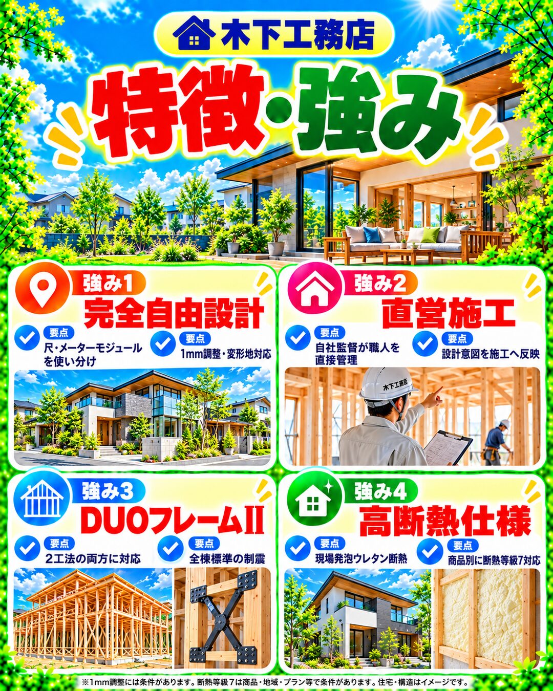 木下工務店の特徴・強み