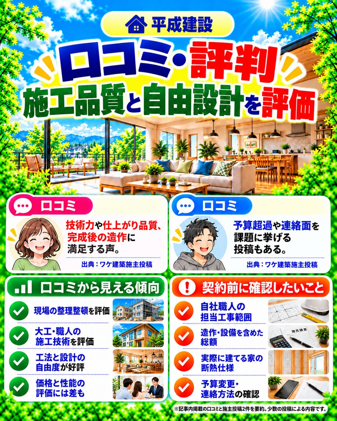 平成建設で実際に家を建てた人のリアルな口コミ評判