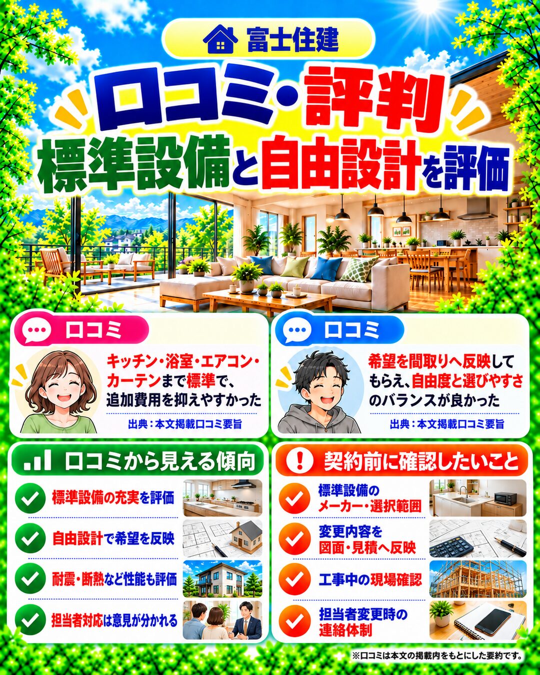 富士住建で実際に家を建てた人のリアルな口コミ評判