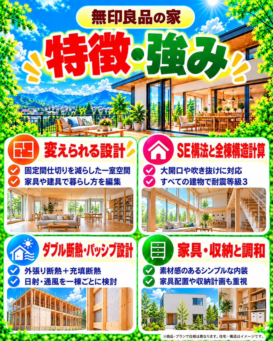 無印良品の家の特徴・強み