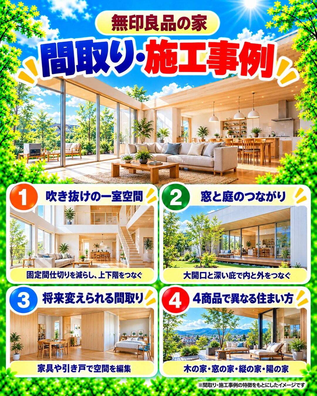 無印良品の家の間取り・施工事例