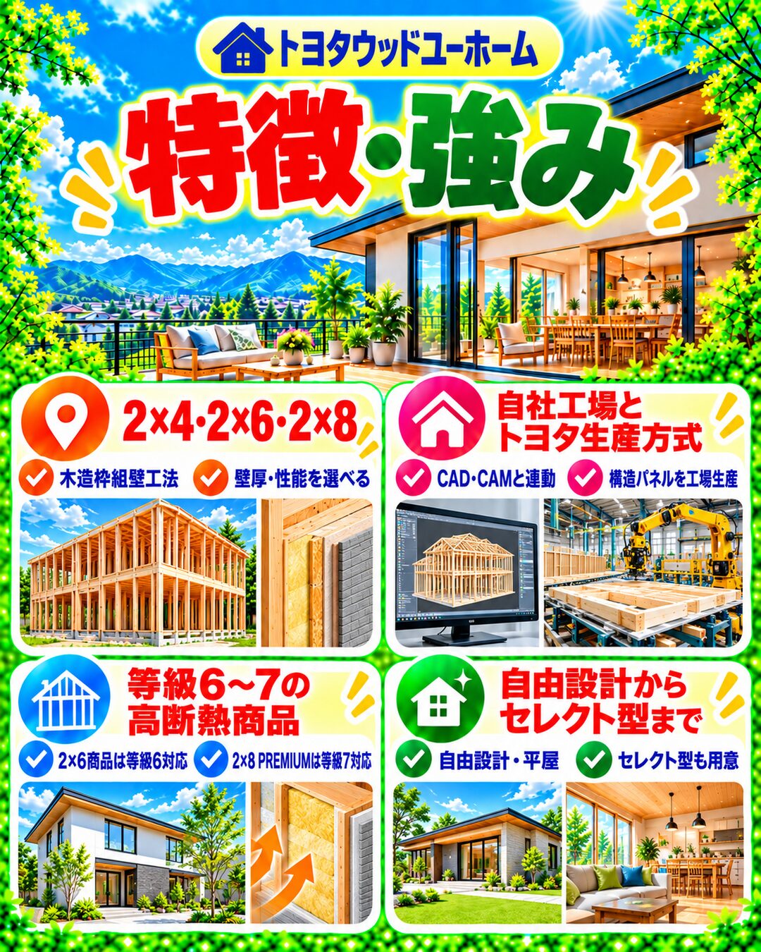 トヨタウッドユーホームの特徴・強み