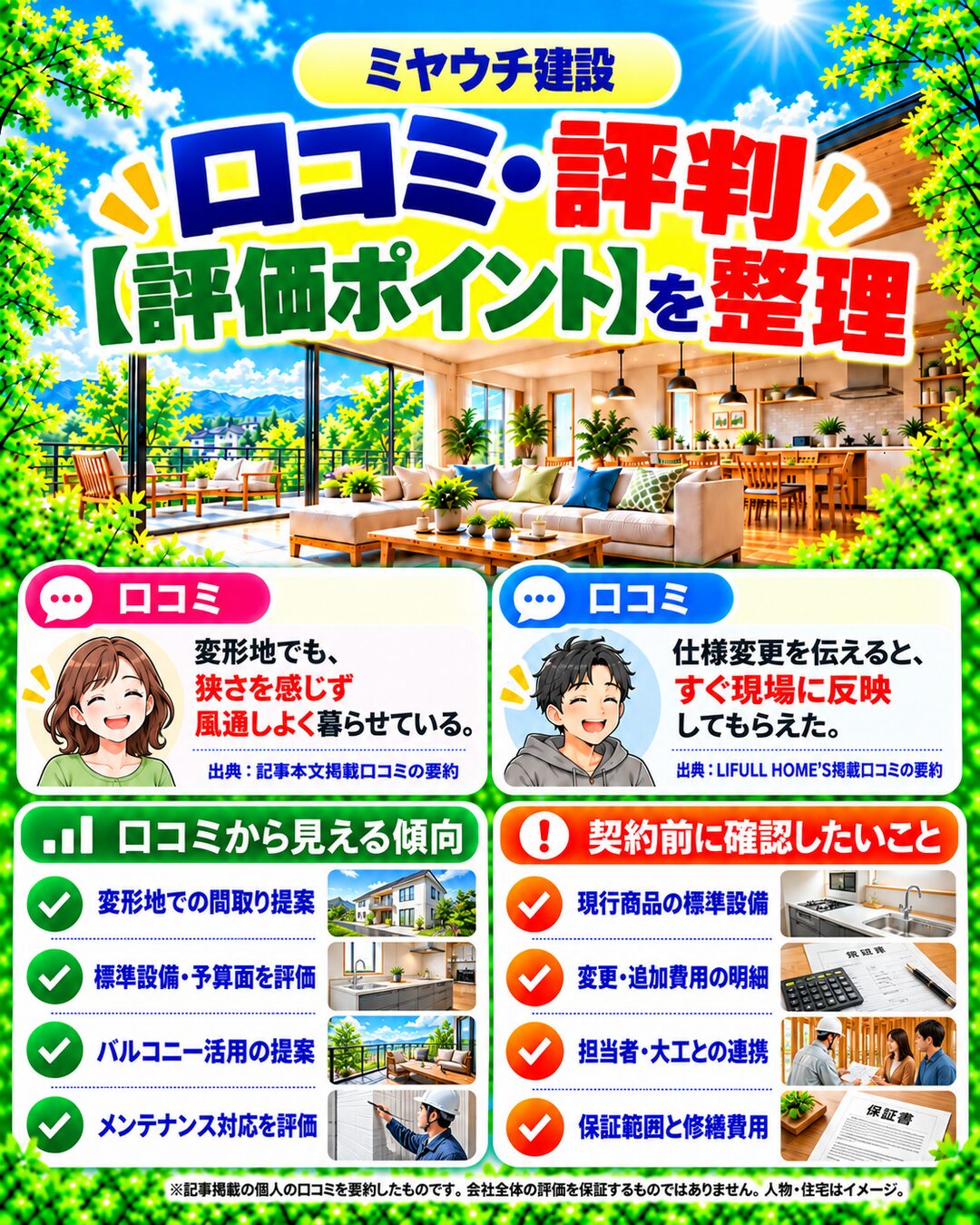 ミヤウチ建設で実際に家を建てた人のリアルな口コミ評判