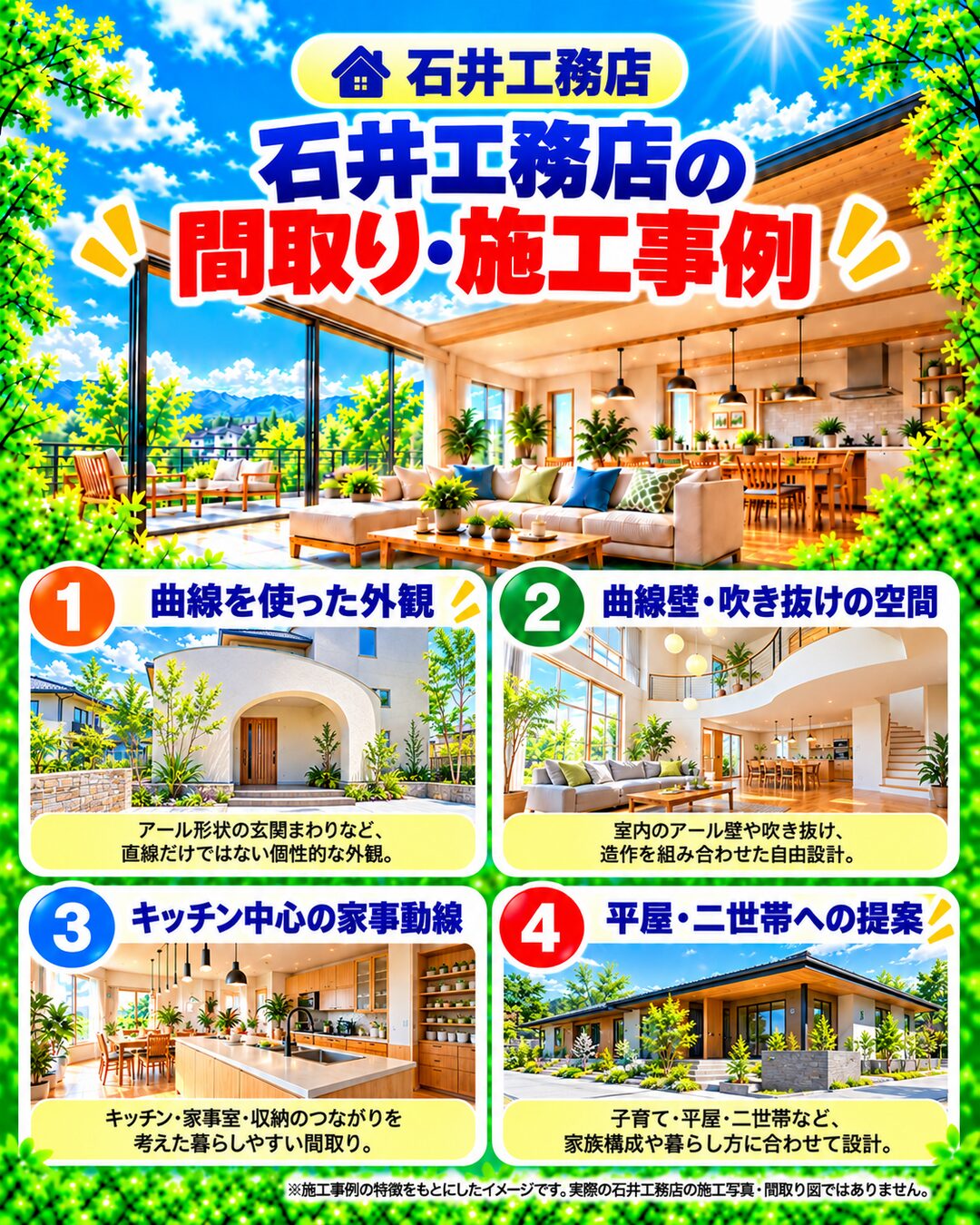 石井工務店の間取り・施工事例