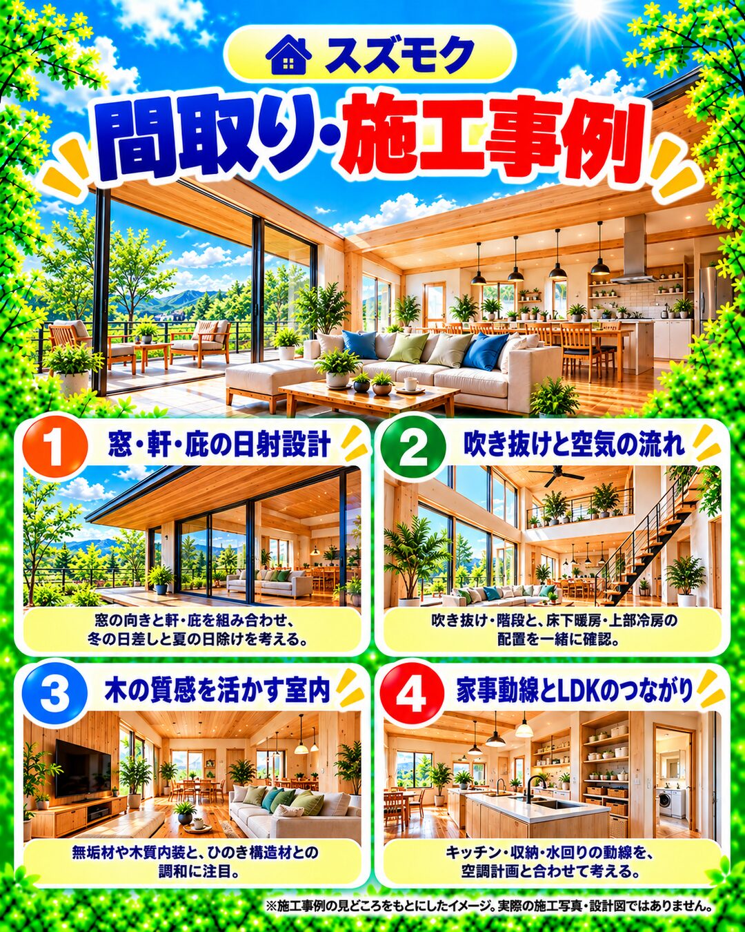 スズモクの間取り・施工事例
