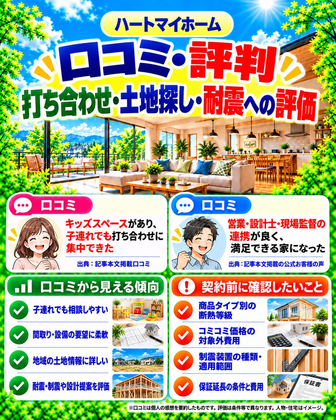 ハートマイホームで実際に家を建てた人のリアルな口コミ評判