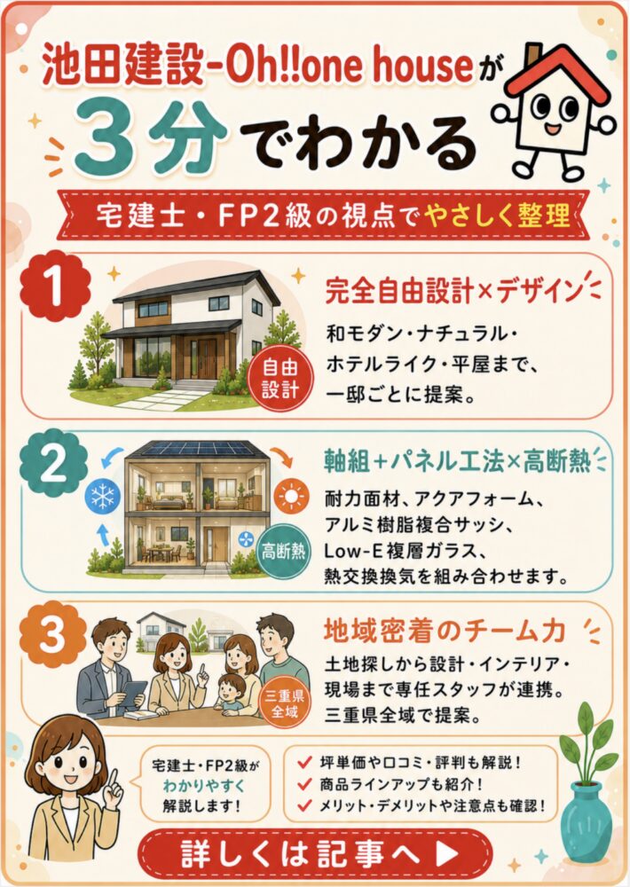 池田建設-Oh!!one houseが3分でわかる宅建士講座