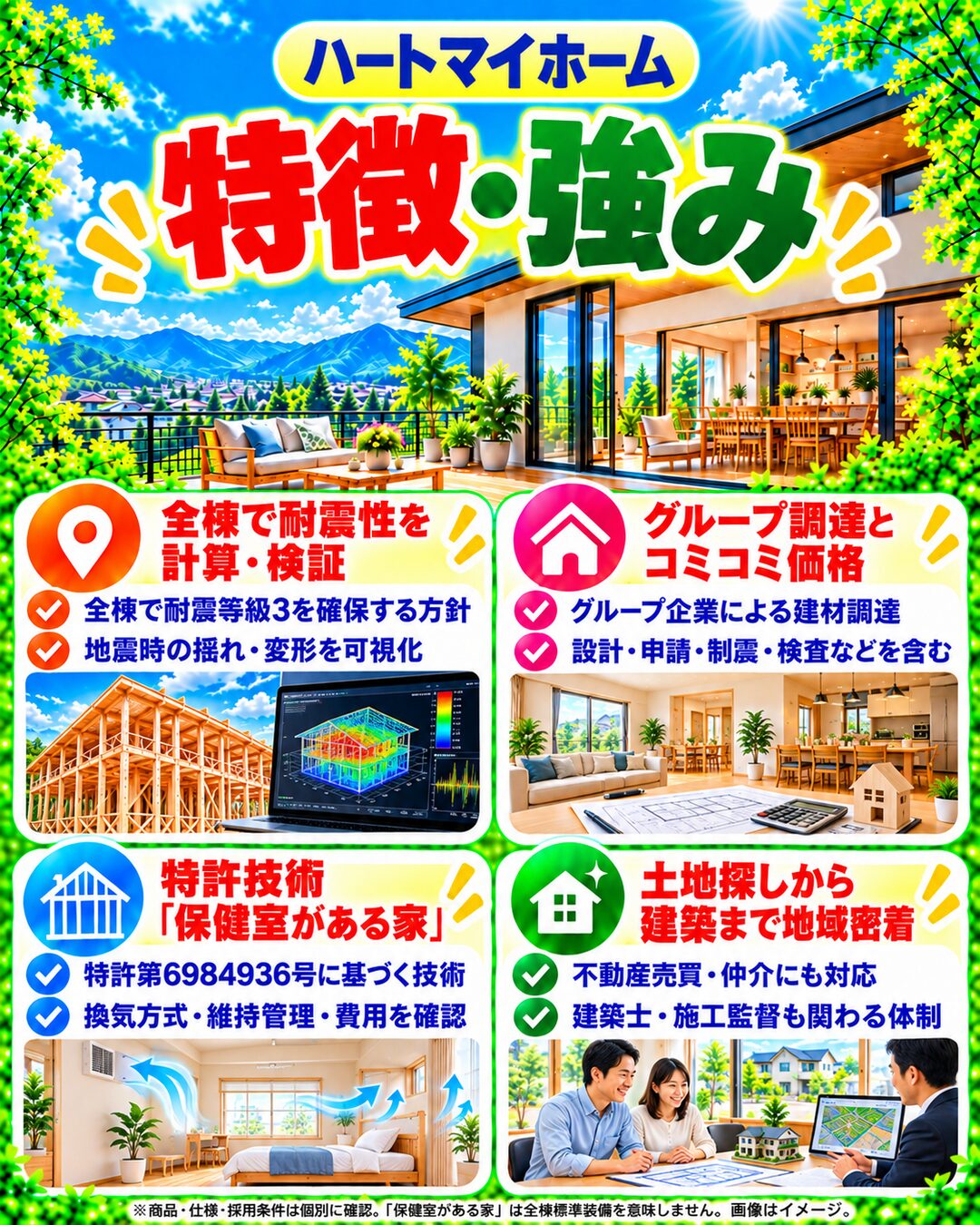 ハートマイホームの特徴・強み