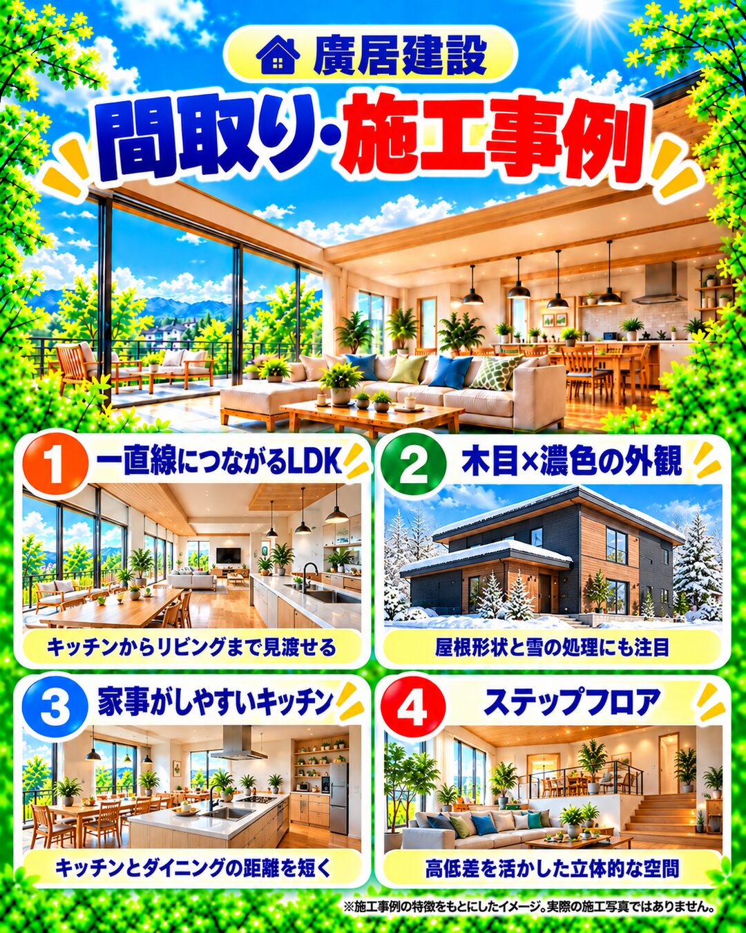 廣居建設の間取り・施工事例