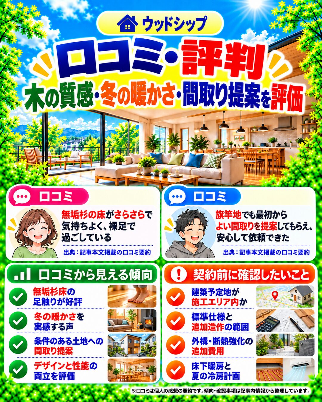 ウッドシップで実際に家を建てた人のリアルな口コミ評判