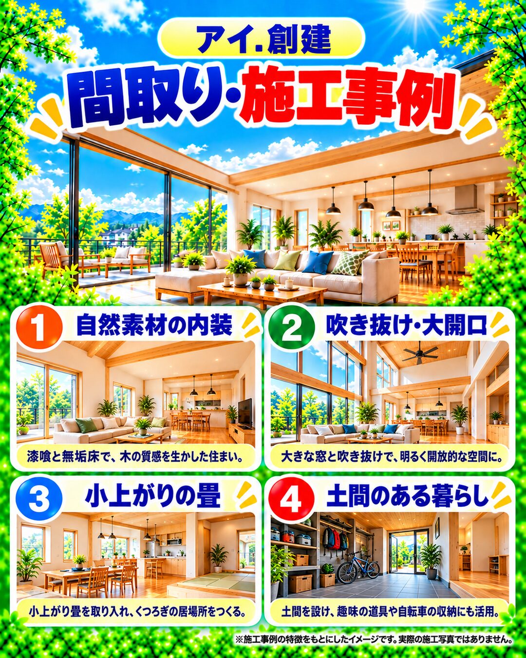 アイ.創建の間取り・施工事例