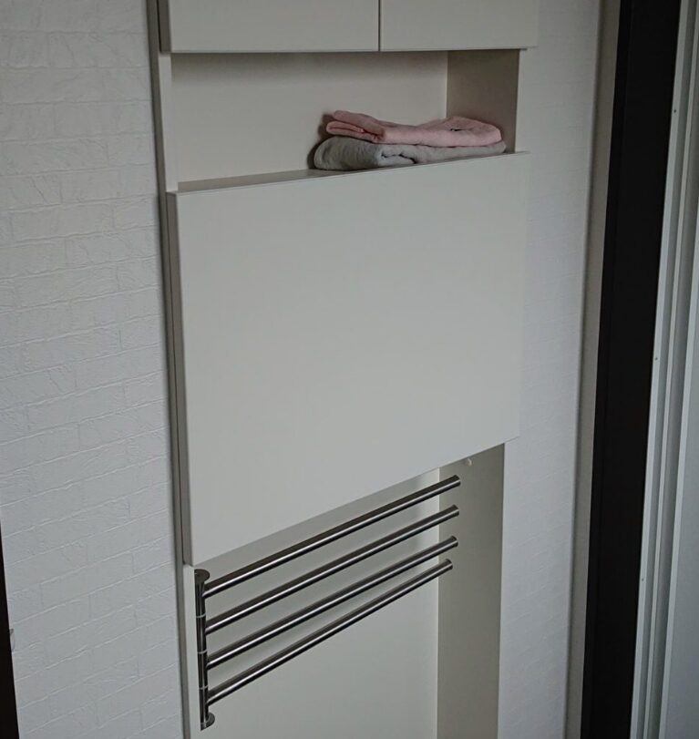 住宅情報館で採用した壁埋め込み収納