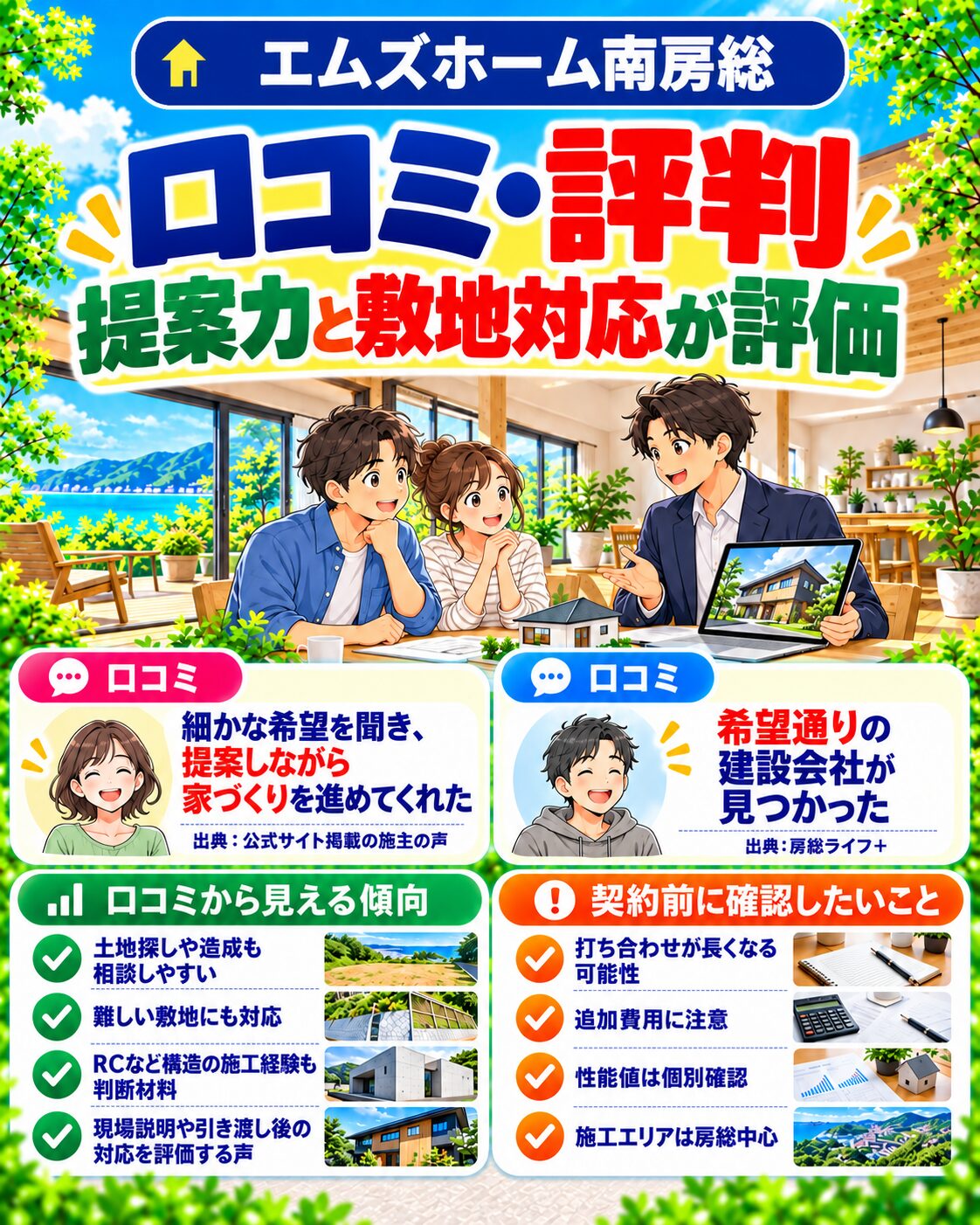 エムズホーム南房総で実際に家を建てた人のリアルな口コミ評判