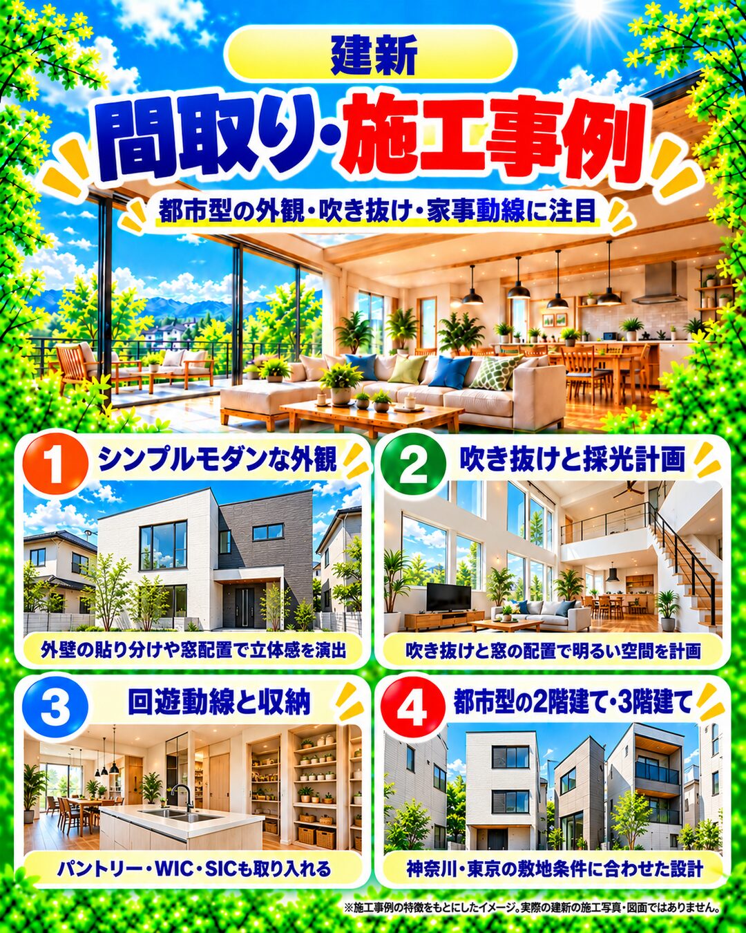 建新の間取り・施工事例
