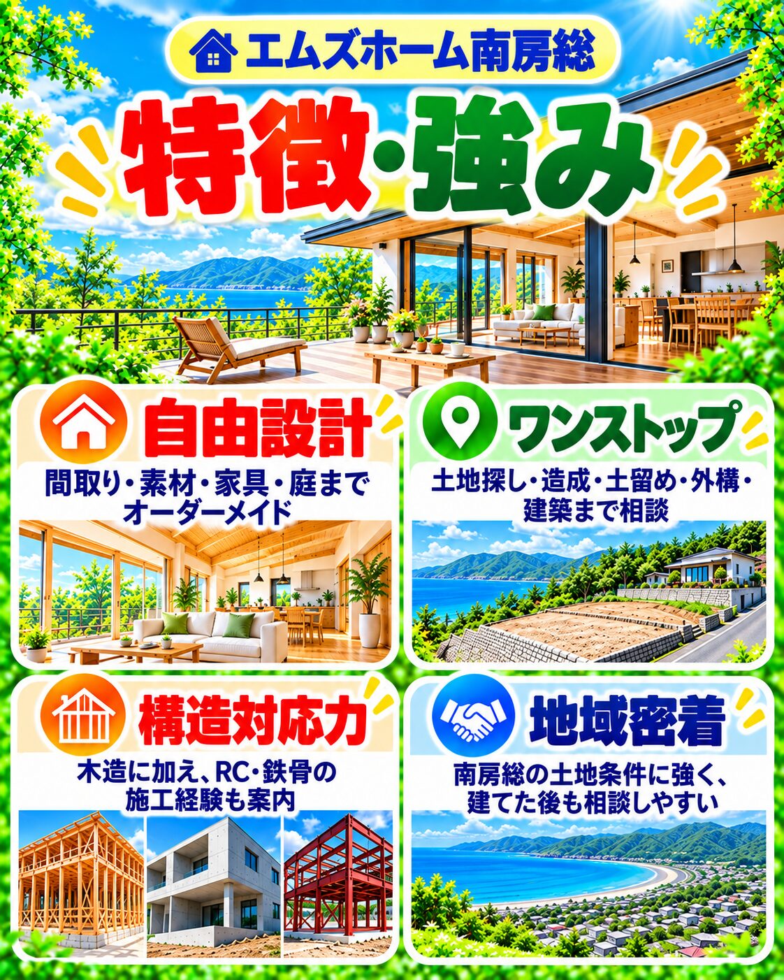エムズホーム南房総の特徴・強み