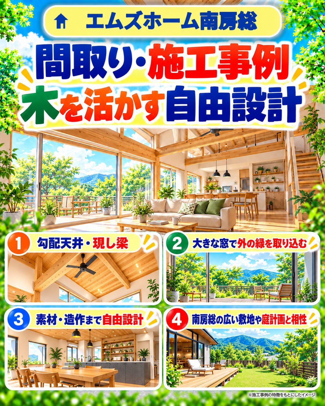エムズホーム南房総の間取り・施工事例
