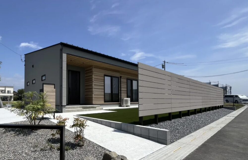 エイシンの注文住宅の施工事例　平屋の外観