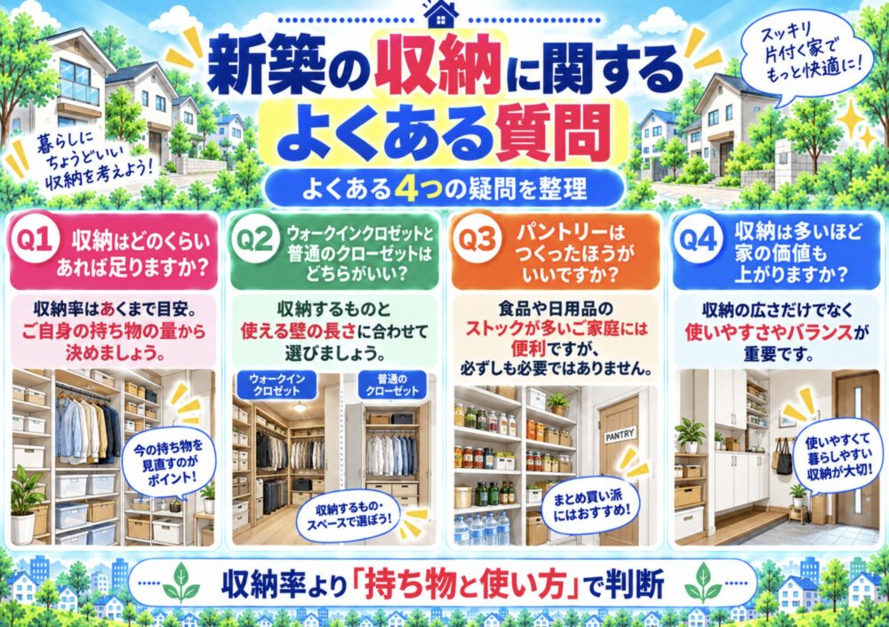 新築の収納に関するよくある質問