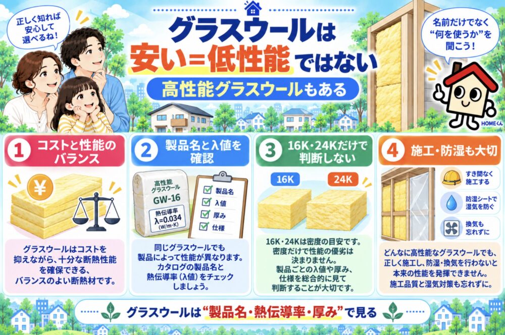 グラスウール｜安いから性能が低いわけではない