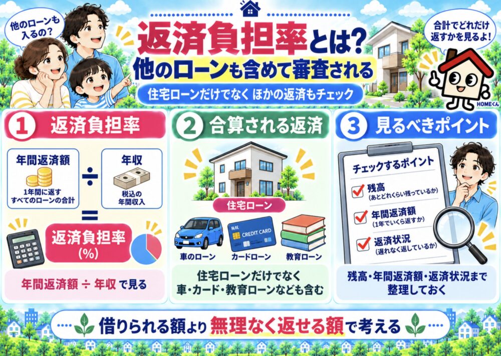 返済負担率とは？他のローンも含めて審査される