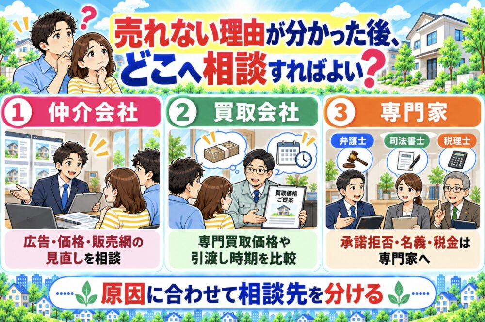 売れない理由が分かった後、どこへ相談すればよい? 借地権