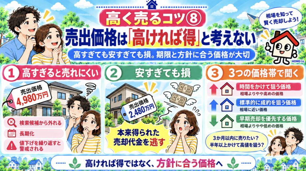 高く売るコツ⑧ 売出価格は「高ければ得」と考えない
