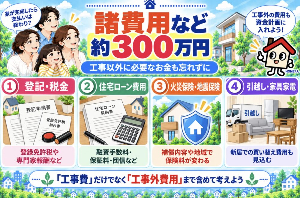 諸費用など|約300万円