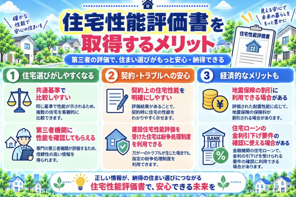 住宅性能評価書を取得するメリット