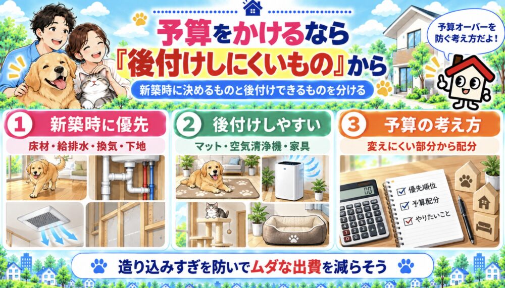 予算をかけるなら「後付けしにくいもの」から