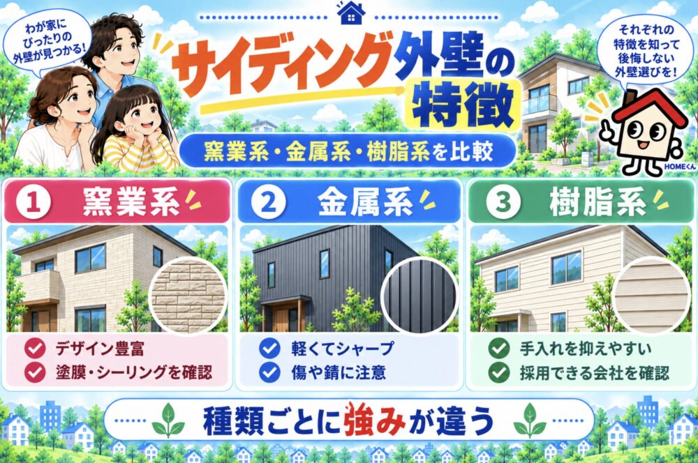 【サイディング】外壁の機能比較