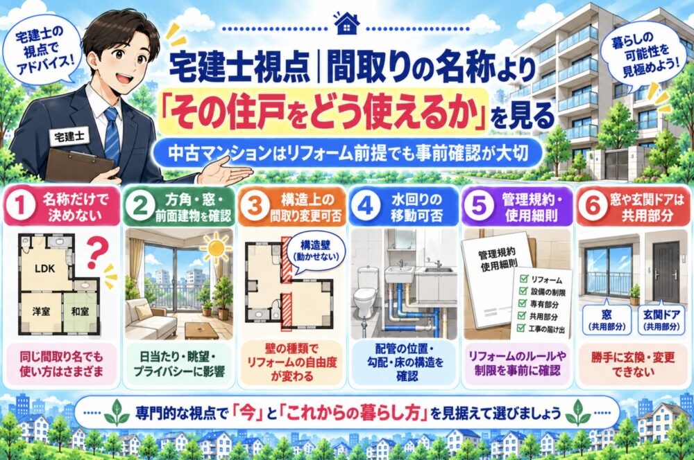 宅建士視点｜間取りの名称より「その住戸をどう使えるか」を見る